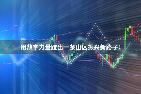 用数字力量蹚出一条山区振兴新路子！