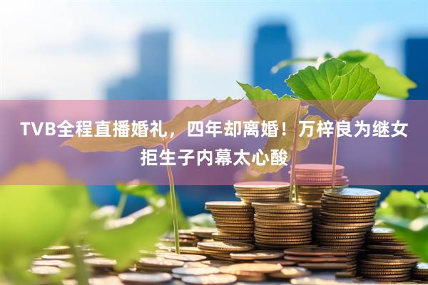 TVB全程直播婚礼,四年却离婚!万梓良为继女拒生子内幕太心酸